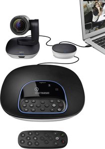 Kamera internetowa Logitech® Group HD z systemem wideokonferencji Logitech GROUP Kamera internetowa FHD 1920 x 1080 Pixel stopka