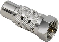 Adapter RCA/Cinch  złącze żeńskie RCA/cinch - złącze męskie F  TRU COMPONENTS 1582555  1 szt.