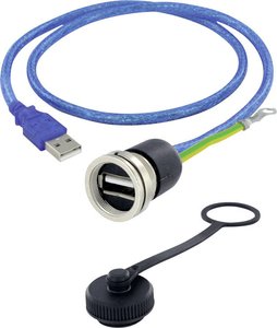 Złącze męskie USB encitech 1310-0004-01, USB Typu-A, 0.50 m, 1 szt.