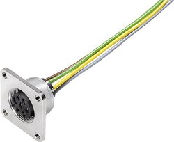 Gniazdo kołnierzowe M16 4 pin  Natężenie znamionowe=5 A  binder 09 0112 320 04 Zawartość: 1 szt.