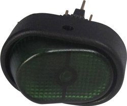 Przełącznik kołyskowy samochodowy TRU COMPONENTS TC-R13-133B-SQ GREEN 1587551, 1 x wył/wł, 12 V/DC, 30 A