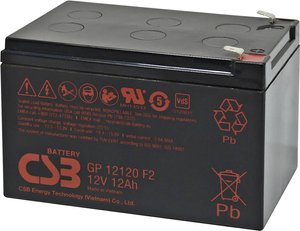 Akumulator ołowiowy CSB Battery GP 12120 Standby USV GP12120F2, AGM, 12 V, 12 Ah
