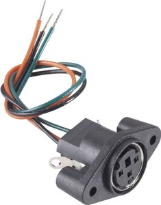 Złącze męskie DIN miniaturowe  0204028 BKL Electronic 0204028 złącze żeńskie do wbudowania pionowego Ilość styków: 8  czarny 1 szt.