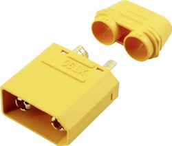 Złącze męskie akumulatora XT90-S Reely RE-6702312 pozłacane 1 szt.