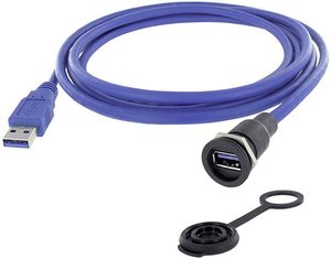 Złącze męskie USB encitech 1310-1015-01, USB Typu-A, 0.50 m, 1 szt.