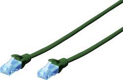 Kabel LAN Digitus DK-1511-030/G, 1 szt., RJ45, CAT 5e, U/UTP, 3.00 m, zielony