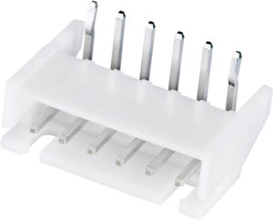 Listwa kołkowa, męska, standardowa JST 800529, Ilość pinów 4, Wymiary siatki: 2.50 mm, 1 szt.