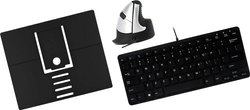 Klawiatura, zestaw myszy R-GO Tools RGOSETBA-DE Ergonomiczne Niemiecki, QWERTZ czarny