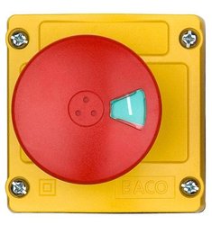 Przycisk zatrzymania awaryjnego BACO LBX13102, 240 V/AC, 2 NC, 1 szt.
