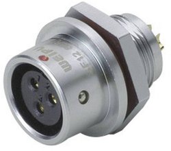 Złącze okrągłe żeńskie push-pull Weipu SF1212/S2, 2 pin, 250 V/AC, IP67, do lutowania