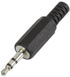 Złącze męskie jack 3,5 mm TRU COMPONENTS 595194, niklowany, złącze męskie proste, 1 szt.