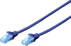 kabel LAN RJ45, Digitus DK-1511-030/B Patchkabel U/UTP, U/UTP, CAT 5e, 3.00 m, niebieski