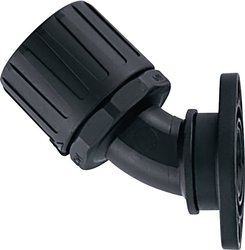 Złącze śrubowe do węża HellermannTyton HG16-45FL-PA66-BK 166-23600 Zawartość: 1 szt.