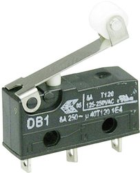 Mikroprzełącznik DB1C-A1RB 250 V/AC 6 A 1 x wł/(wł) ZF  chwilowy 1 szt.