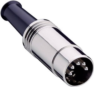 Wtyczka DIN Lumberg 0131 05-1, 5 pin, 4 A, 60 V, niklowana