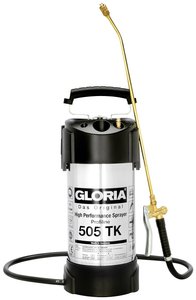 Wysokowydajny opryskiwacz GLORIA 505 TK Profiline Profesjonalny opryskiwacz ciśnieniowy 5 L wykonany ze stali nierdzewnej Opryskiwacz ciśnieniowy Gloria Haus und Garten 505 TK Profiline