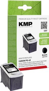 Tusz zamienny, KMP C57, 16 ml, zastępuje Canon PG40, czarny