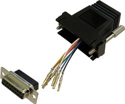 Adapter BKL Electronic 10121119 złącze żeńskie D-SUB 15-pin - złącze żeńskie RJ45