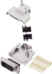Zestaw listew męskich D-Sub encitech D45ZK15-DBCP-K 6355-0051-02, rzędy: 2, styki: 15, 45 °, 1 szt.