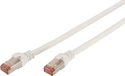 Kabel krosowy Digitus Professional CAT 6 S-FTP, Cu, LSZH, AWG 27/7, długość 0,5 m, kolor biały Kabel LAN Digitus DK-1644-005/WH, 1 szt., RJ45, CAT 6, S/FTP, 0.50 m, biały