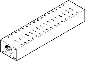 Listwa przyłączeniowa FESTO MHJ10-P16 557608   Listwa przyłączeniowa  MHJ10-P16 Listwa zaciskowa MHJ10-P16 rozmiar siatki=11 mm, zabezpieczenie przed odwrotną polaryzacją=dla napięcia roboczego, max  Przyłącze G1/2