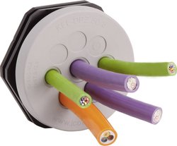 Płytka z przepustami kablowymi okrągłe DPZ Icotek, KEL-DPZ 63/35, 43763, szary, 1 szt.