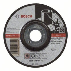 Bosch Accessories 2608602488  Tarcza tnąca wygięta Średnica 125 mm Średnica otworu 22.23 mm metal, stal nierdzewna 1 szt.