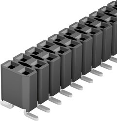 Listwa PIN  SMD, żeńska Fischer Elektronik BL LP 6 SMD/ 40/Z, RM 2,54 2 X 20 ZINN