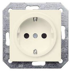 DELTA i-system, białe gniazdo Schuko 10/16A 250V Z bezśrubowym A. Gniazdo podtynkowe Siemens 5UB15580KK biały