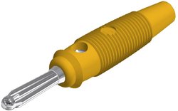 Wtyk bananowy SKS Hirschmann BUELA 20 K, O 4 mm, 1.5 mm2,6 A, 60 V, żółty