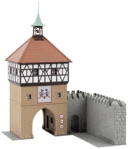 Stara brama miejska z murem Zestaw do złożenia  Faller 191789 H0 1 szt.