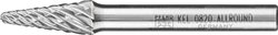 Frez z węglika wolframu, okrągły stożkowy 8x20 mm, trzpień ø 6 mm Nacięcie ALLROUND do wszechstronnego zastosowania Frez PFERD KEL 0820/6 ALLROUND 21001025, 8 mm x 60 mm , 1 szt.