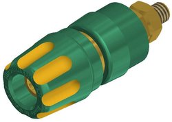 Zacisk biegunowy żółty, zielony 35 A SKS Hirschmann PKI 10 A Au 1 szt.