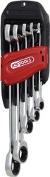Zestaw kluczy płasko-oczkowych z grzechotką DUO GEARplus® z funkcją grzechotki, 5 szt Zestaw kluczy płasko oczkowych KS Tools 503.5205 19 mm