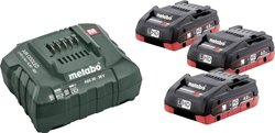 Ładowarka i akumulator do elektronarzędzi Metabo Basic-Set 3 x LiHD 4.0 Ah 685132000, LiHD, 4.0 Ah, 18 V