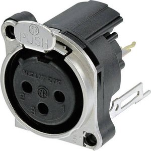 Złącze montażowe XLR 3-pin Neutrik, NC3FBV2