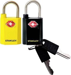 Kłódka STANLEY 81181 393 401 20 mm Samozatrzaskowa TSA z zamkiem kluczykowym