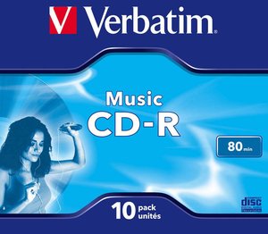 Verbatim CD-R700MB 52x 5-częściowe kolorowe pudełko na biżuterię, wielokrotnego zapisu CD-R Verbatim 43365 10 szt.