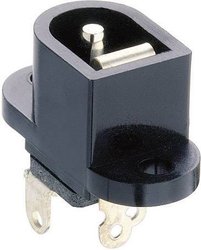 Gniazdo zasilające montażowe Lumberg NEB/J 25, 1 A, 12 V, 2.35 mm, 2-pin