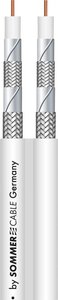 Kabel koncentryczny Sommer Cable 601-0960, Średnica zewnętrzna: 5.6 mm, RG59, 75 Ω, 110 dB, biały, Produkty w metrach bieżących