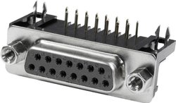 Listwa żeńska D-Sub Connfly DS1037-01-15FNAKT74, rzędy: 2, styki: 15, 1 szt.