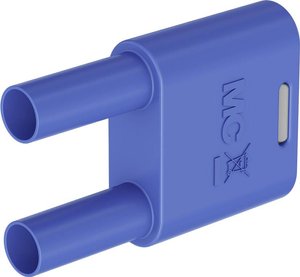 Złączka bananowa Stäubli SKS2-4N-19 66.4010-23 Średnica pinu: 4 mm Rozstaw kołków: 19 mm niebieski 1 szt.