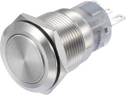 Przełącznik wciskany TRU COMPONENTS LAS1-AGQ-11/S 1272979, 19 mm, 250 V/AC, 3 A, 1 szt.
