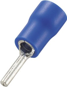 Końcówki kablowe pinowe Conrad PTV2-9, O 1,9x9 mm, 1,5-2,5 mm2, niebieskie, 100 szt.