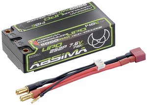 Pakiet akumulatorów (LiPo) 7.6 V 5000 mAh 140 C Absima Hardcase 5 mm, Gniazdo T