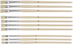 Pędzel ze szczeciny, Conrad, zestaw 3x rozm. 4, 6x rozm. 6, 3x rozm. 8