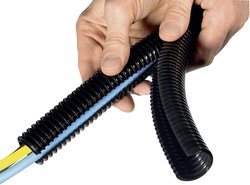 Wąż osłonowy HellermannTyton HelaGuard PA6 Double Slit HG-DC54, O 45,3/54 mm, czarny