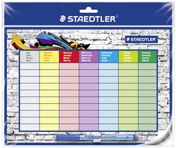 Plan lekcji Plan lekcji 641 SP2, zestaw z 1 ST 305 F-3, 1 klipsem, 1 samoprzylepnym planem lekcji Kalendarz ścienny Staedtler Stundenplan 641 SP2, 1 szt.