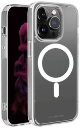 Vivanco Mag Steady Futerał backcase Apple iPhone 14 Pro przeźroczysty Ładowarka indukcyjna, Odporny na wstrząsy