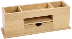 Speaka Professional Moso Bambusowy organizer na biurko 5 przegródek Ogranizer biurkowy SpeaKa Professional SP-BDO-0012